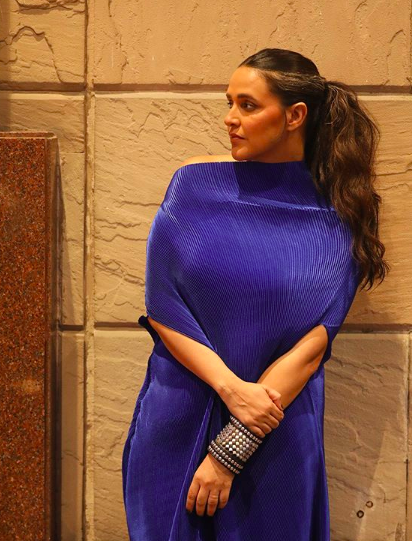 neha-dhupia-posing-in-blue-dress-ponytail-entertainments-saga-bollywood-entertainment-news-india